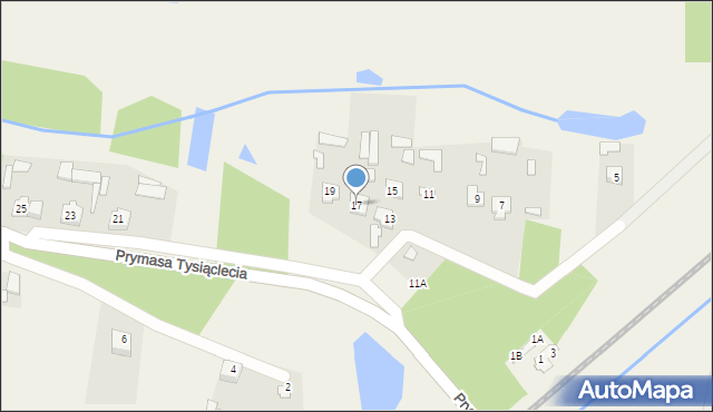 Kiełczew, Prymasa Tysiąclecia, 17, mapa Kiełczew