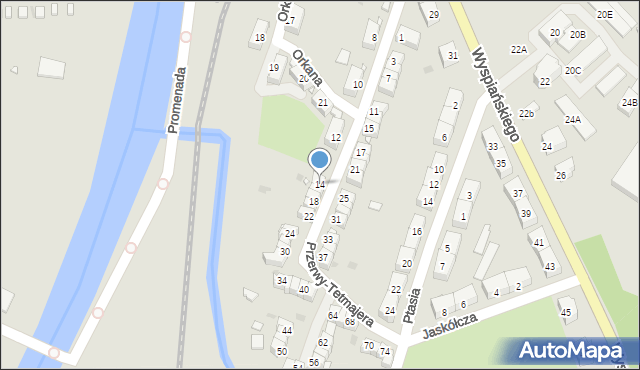 Kłodzko, Przerwy-Tetmajera Kazimierza, 14, mapa Kłodzka
