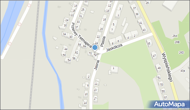 Kłodzko, Przerwy-Tetmajera Kazimierza, 74, mapa Kłodzka