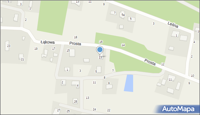 Kobylarnia, Prosta, 13, mapa Kobylarnia