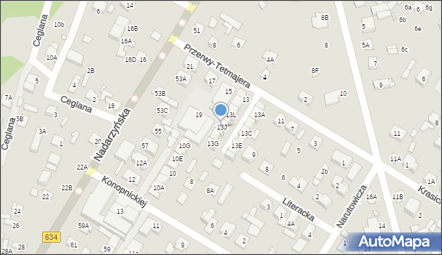 Kobyłka, Przerwy-Tetmajera Kazimierza, 13J, mapa Kobyłka