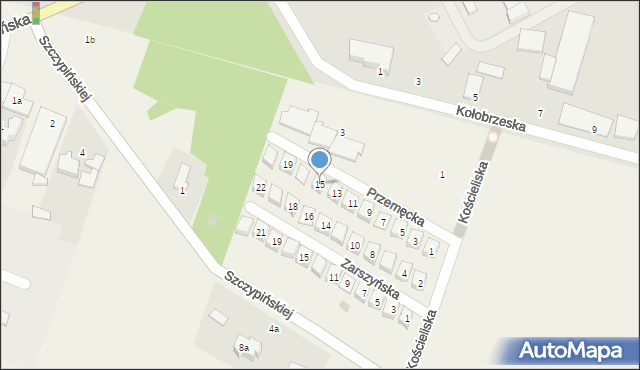 Kobylnica, Przemęcka, 15, mapa Kobylnica