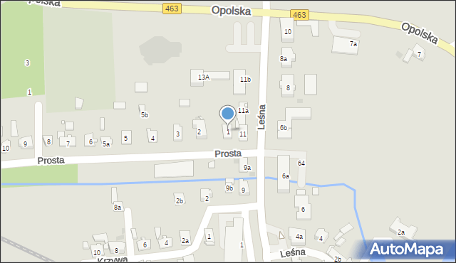 Kolonowskie, Prosta, 1, mapa Kolonowskie