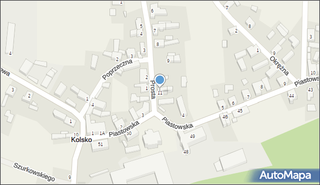 Kolsko, Prosta, 11, mapa Kolsko