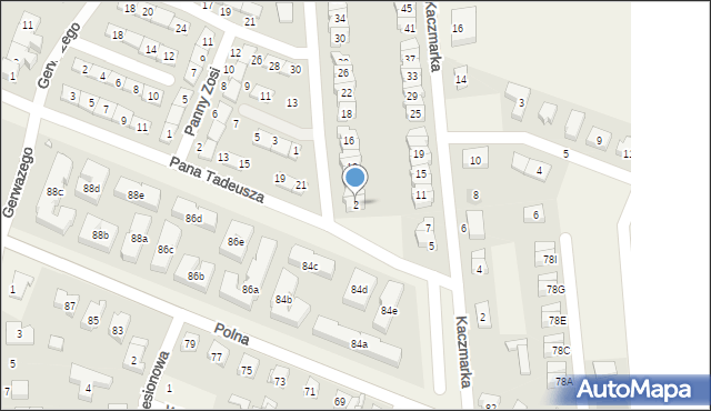 Komorniki, Protazego, 2, mapa Komorniki