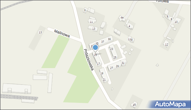 Komprachcice, Prószkowska, 15, mapa Komprachcice