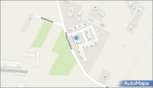 Komprachcice, Prószkowska, 17, mapa Komprachcice