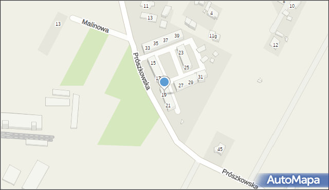 Komprachcice, Prószkowska, 19, mapa Komprachcice