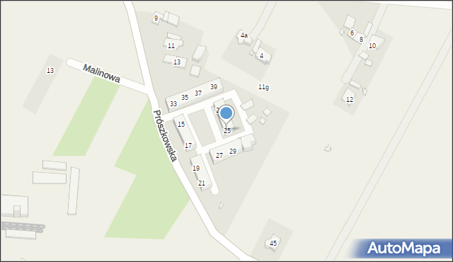 Komprachcice, Prószkowska, 25, mapa Komprachcice