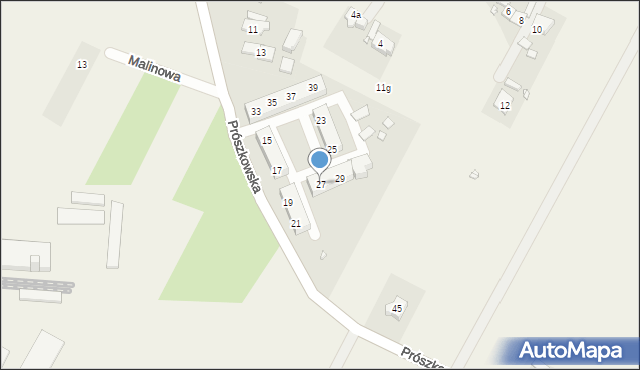 Komprachcice, Prószkowska, 27, mapa Komprachcice