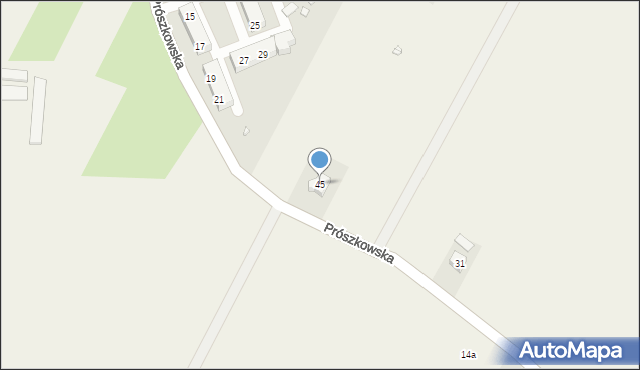 Komprachcice, Prószkowska, 45, mapa Komprachcice