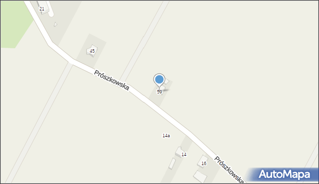 Komprachcice, Prószkowska, 59, mapa Komprachcice