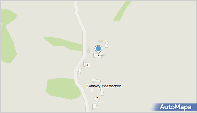 Koniecpol, Przedmieście Koniawy, 8, mapa Koniecpol