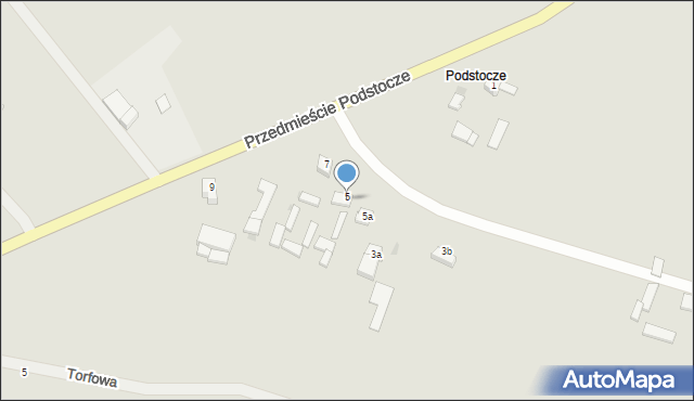 Koniecpol, Przedmieście Podstocze, 5, mapa Koniecpol