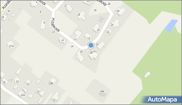 Konikowo, Przyjaciół, 18, mapa Konikowo