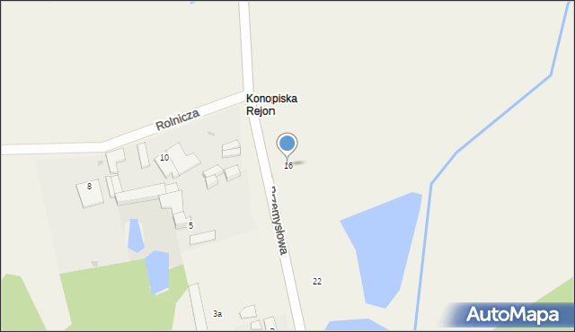 Konopiska, Przemysłowa, 16, mapa Konopiska