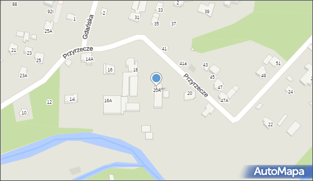 Konstancin-Jeziorna, Przyrzecze, 20A, mapa Konstancin-Jeziorna