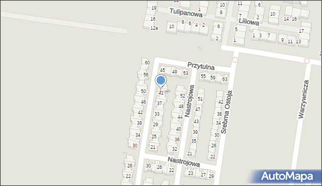 Konstantynów Łódzki, Przytulna, 41, mapa Konstantynów Łódzki