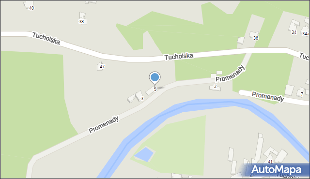 Koronowo, Promenady, 5, mapa Koronowo