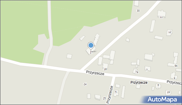 Koronowo, Przyrzecze, 17, mapa Koronowo