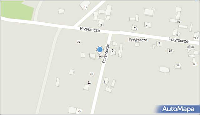 Koronowo, Przyrzecze, 25, mapa Koronowo