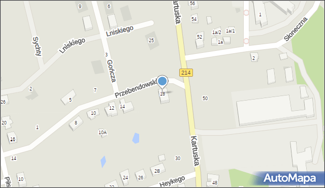 Kościerzyna, Przebendowskiego Ignacego, 18, mapa Kościerzyna
