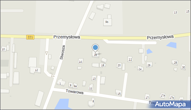 Kościerzyna, Przemysłowa, 16, mapa Kościerzyna