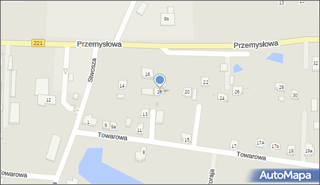 Kościerzyna, Przemysłowa, 18, mapa Kościerzyna