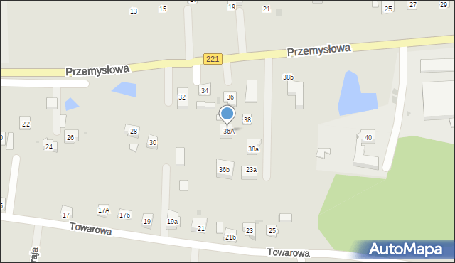 Kościerzyna, Przemysłowa, 36A, mapa Kościerzyna