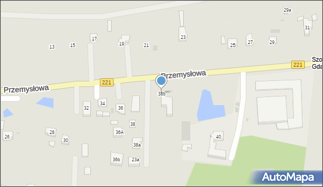 Kościerzyna, Przemysłowa, 38b, mapa Kościerzyna