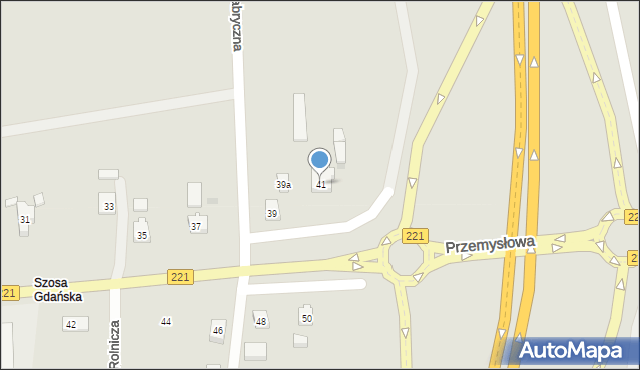 Kościerzyna, Przemysłowa, 41, mapa Kościerzyna