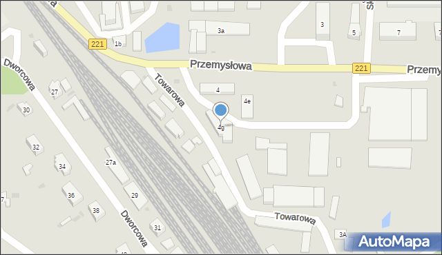 Kościerzyna, Przemysłowa, 4g, mapa Kościerzyna