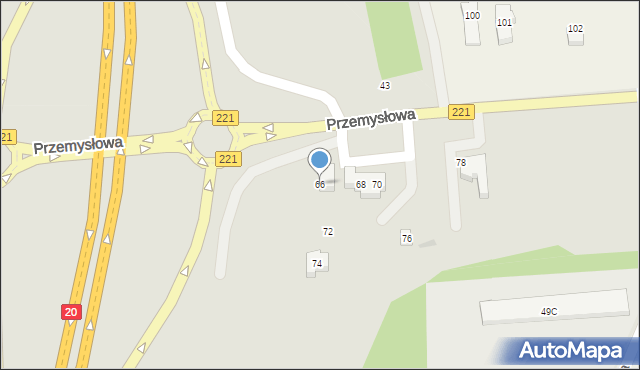 Kościerzyna, Przemysłowa, 66, mapa Kościerzyna