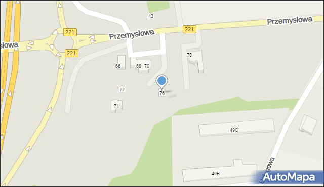 Kościerzyna, Przemysłowa, 76, mapa Kościerzyna