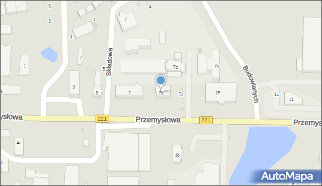 Kościerzyna, Przemysłowa, 7b, mapa Kościerzyna