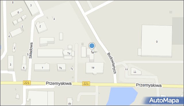 Kościerzyna, Przemysłowa, 7e, mapa Kościerzyna