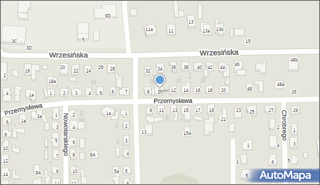 Kostrzyn, Przemysława, 10, mapa Kostrzyn