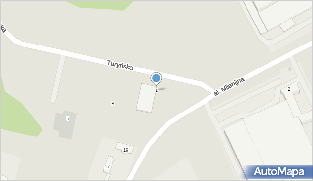 Kostrzyn nad Odrą, Pralników, 1, mapa Kostrzyn nad Odrą