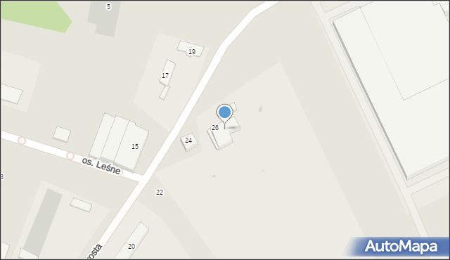 Kostrzyn nad Odrą, Prosta, 15, mapa Kostrzyn nad Odrą