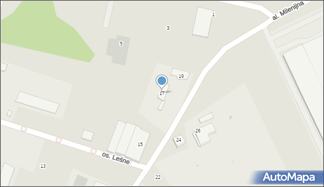 Kostrzyn nad Odrą, Prosta, 17, mapa Kostrzyn nad Odrą