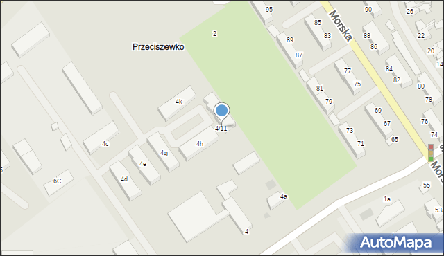 Koszalin, Przemysłowa, 4/11, mapa Koszalina