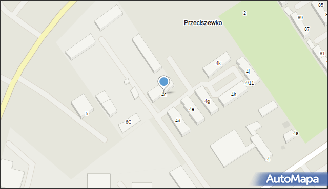 Koszalin, Przemysłowa, 4c, mapa Koszalina