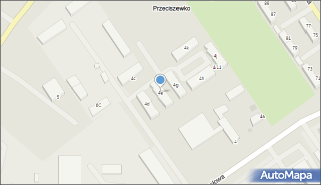 Koszalin, Przemysłowa, 4e, mapa Koszalina