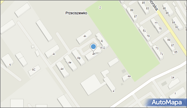 Koszalin, Przemysłowa, 4h, mapa Koszalina