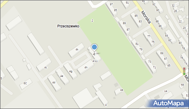 Koszalin, Przemysłowa, 4j, mapa Koszalina