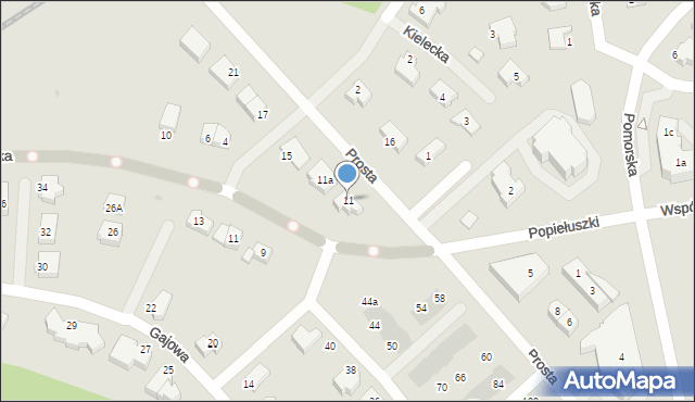 Koszalin, Prosta, 11, mapa Koszalina