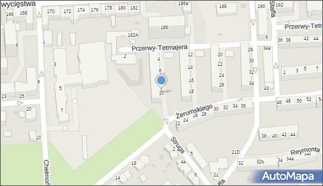 Koszalin, Przerwy-Tetmajera Kazimierza, 10, mapa Koszalina