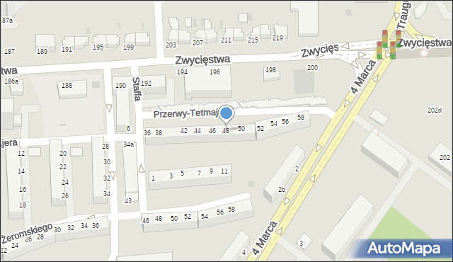 Koszalin, Przerwy-Tetmajera Kazimierza, 48, mapa Koszalina