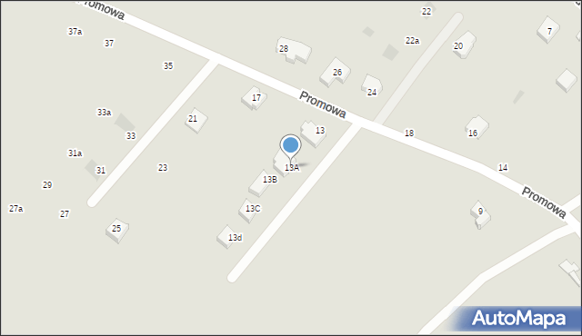 Koszalin, Promowa, 13A, mapa Koszalina