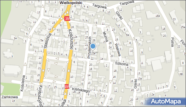 Koźmin Wielkopolski, Przyjemskich, 22a, mapa Koźmin Wielkopolski